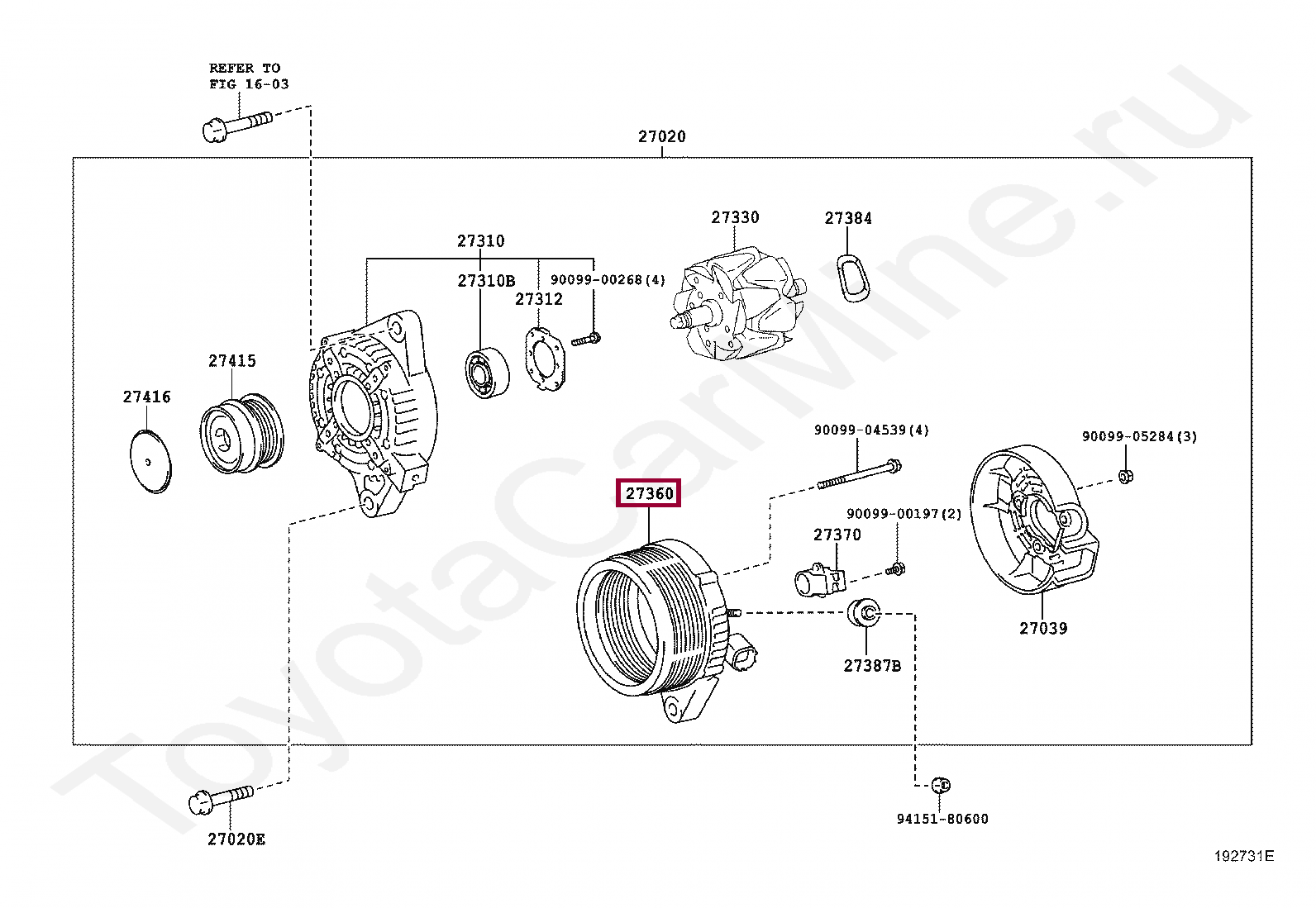 COIL ASSY, ALTERNATOR COIL ASSY, ALTERNATOR 2736037181