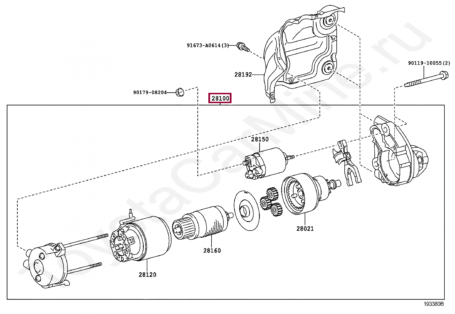 Запчасти Тойота: STARTER ASSY (2810038050)