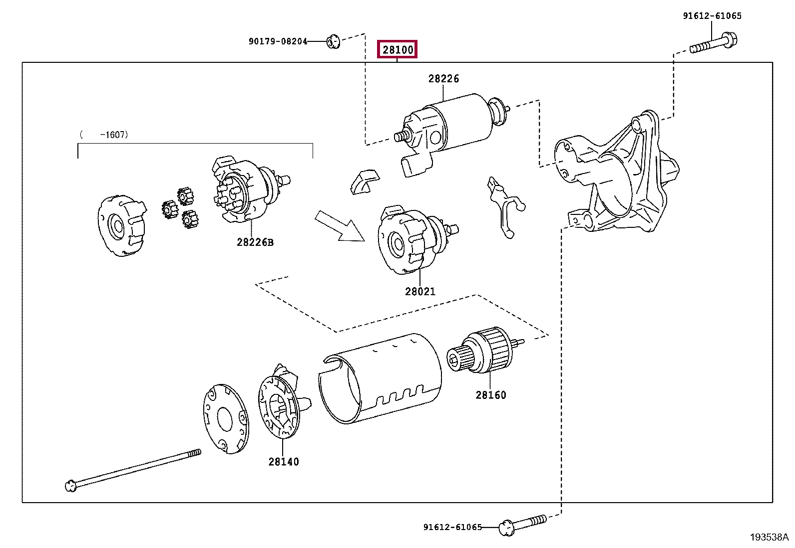 Запчасти Тойота: STARTER ASSY (2810047181)