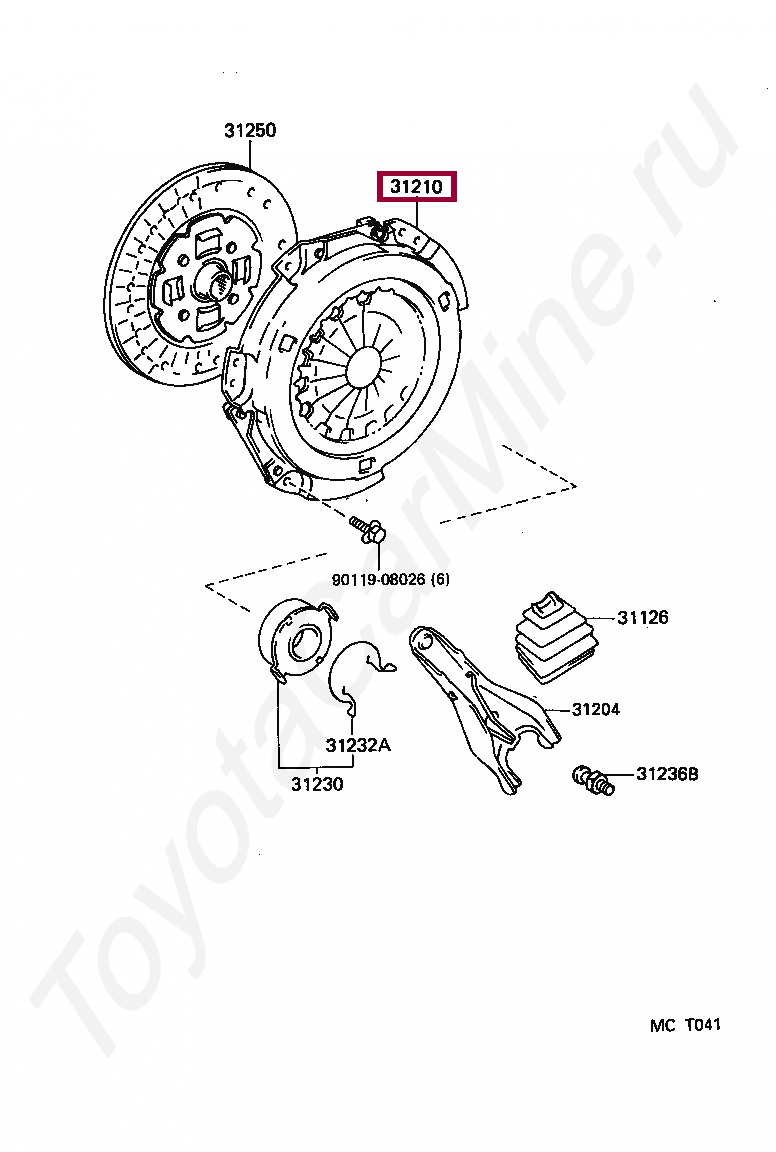 COVER ASSY, CLUTCH COVER ASSY, CLUTCH 3121002040