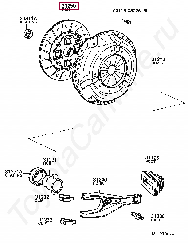 DISC ASSY, CLUTCH DISC ASSY, CLUTCH 3125012430