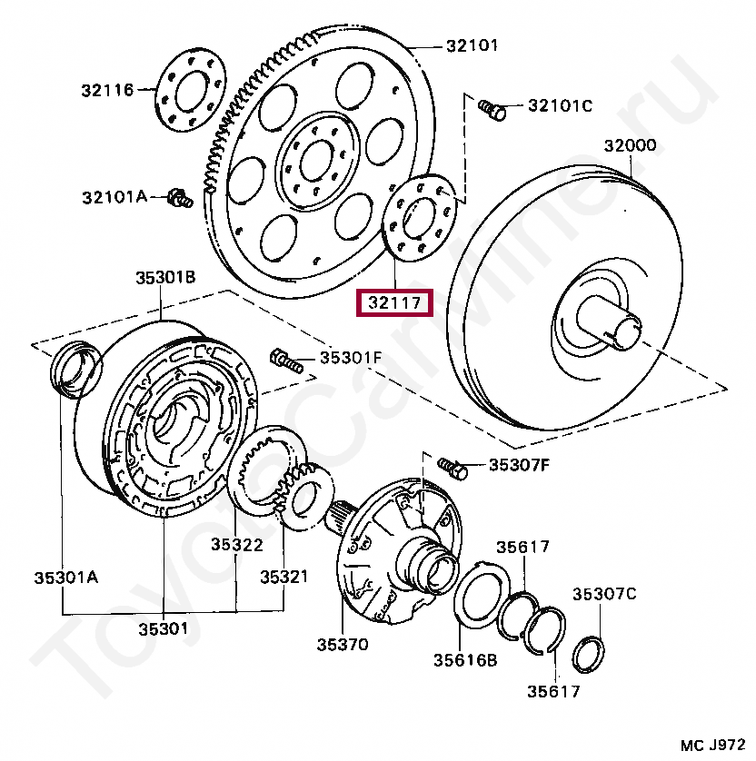  spacer drive plate rear 3211720060 