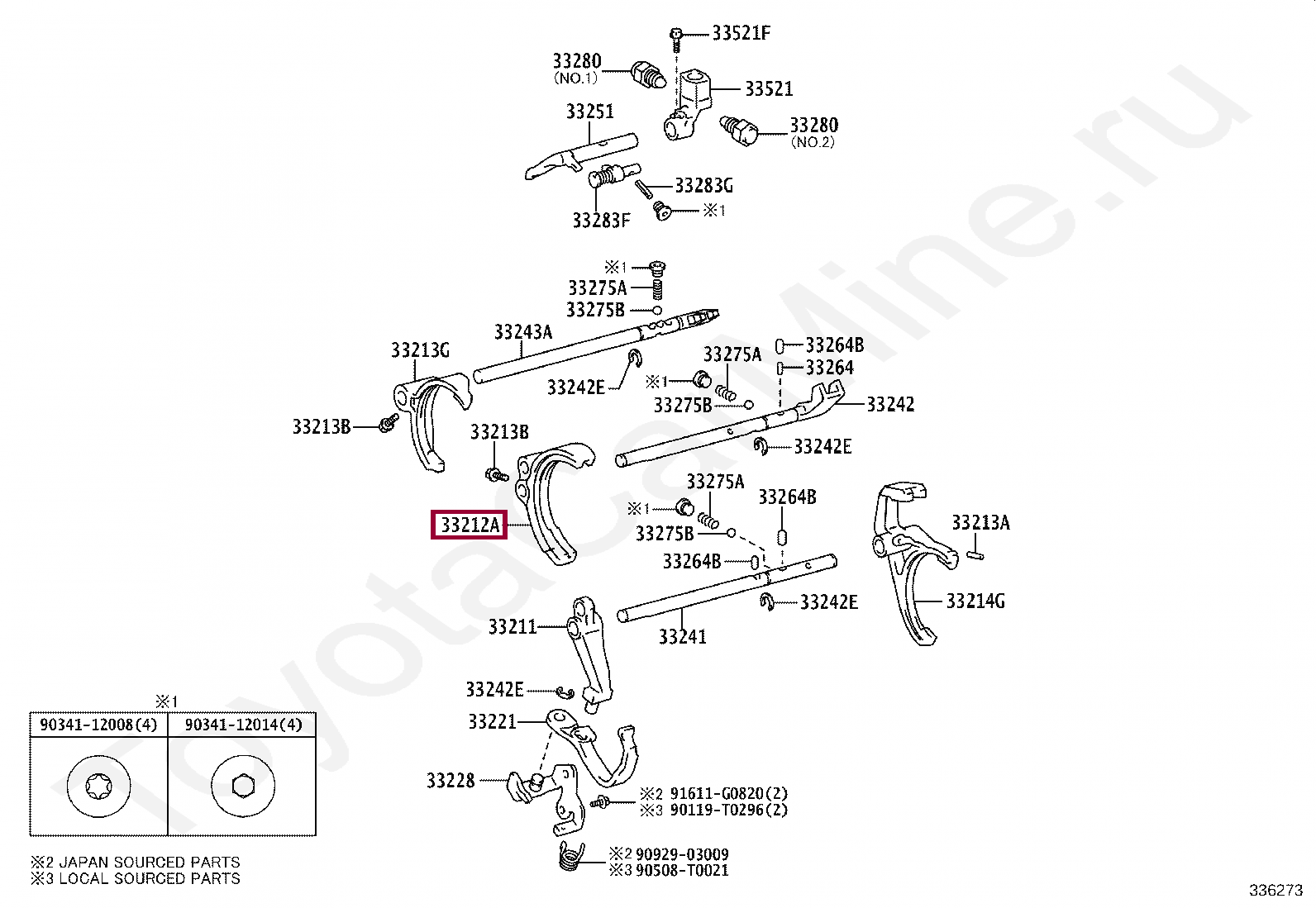 Вилка переключения передач Вилка переключения передач 3321235032