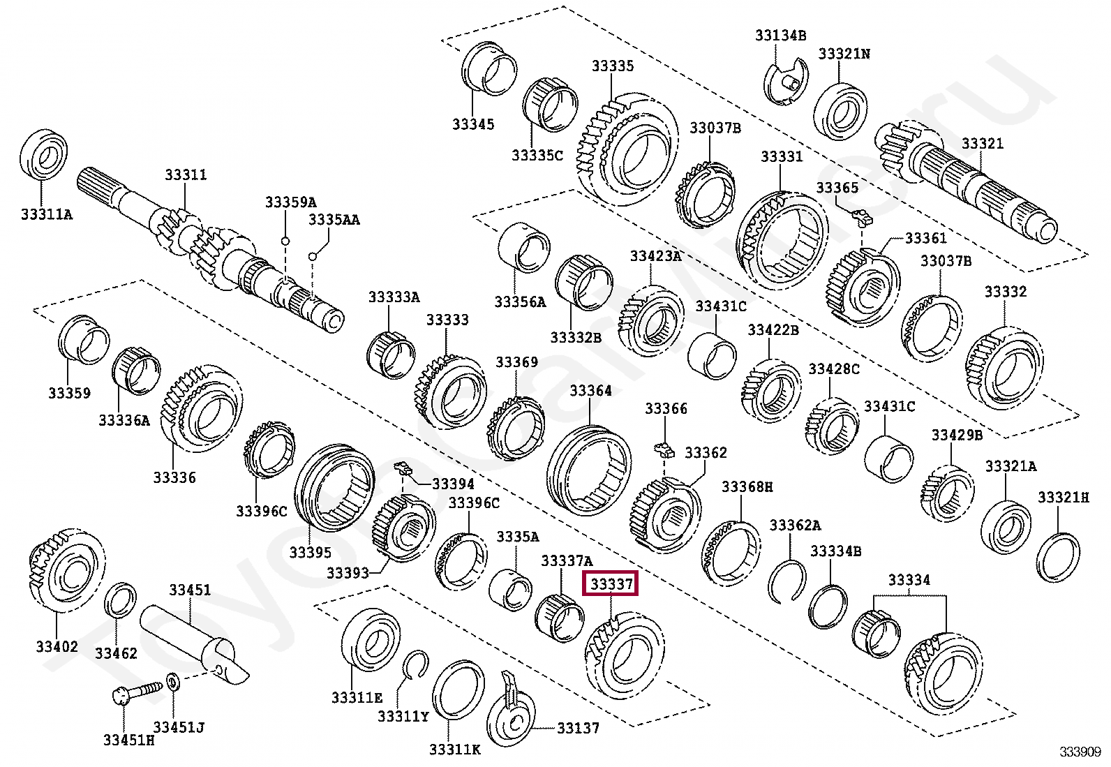 GEAR SUB-ASSY, 6TH GEAR SUB-ASSY, 6TH 3333720120