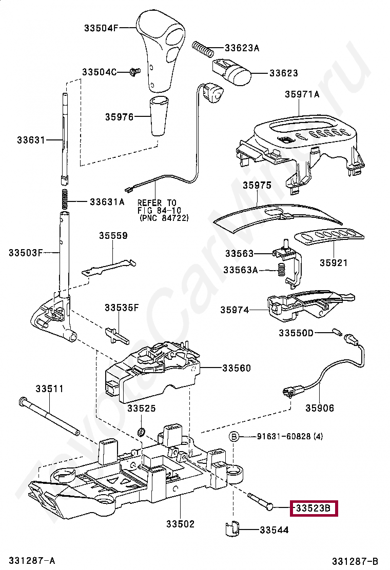 PIN, SHIFT LEVER (FOR FLOOR SHIFT) PIN, SHIFT LEVER (FOR FLOOR SHIFT) 3352342010