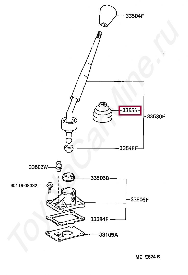 BOOT, SHIFT LEVER BOOT, SHIFT LEVER 3355560030