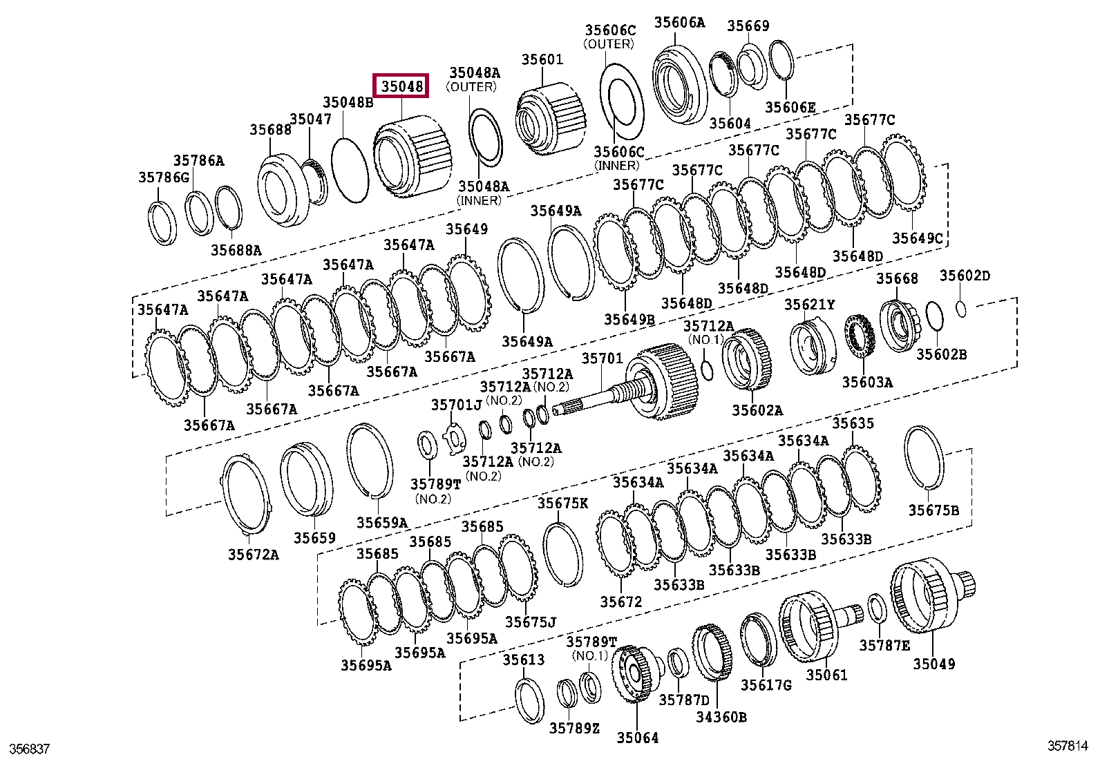 PISTON SUB-ASSY, REVERSE CLUTCH PISTON SUB-ASSY, REVERSE CLUTCH 3504860010
