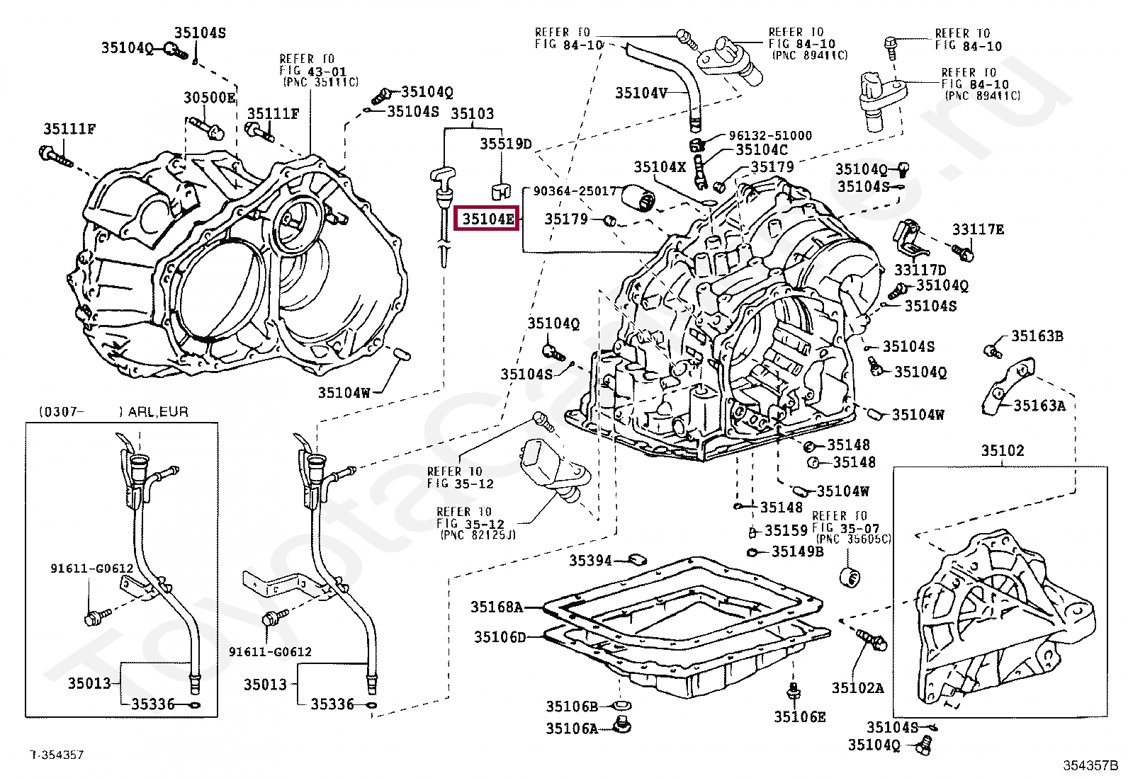 CASE SUB-ASSY, AUTOMATIC TRANSAXLE CASE SUB-ASSY, AUTOMATIC TRANSAXLE 3510433H01