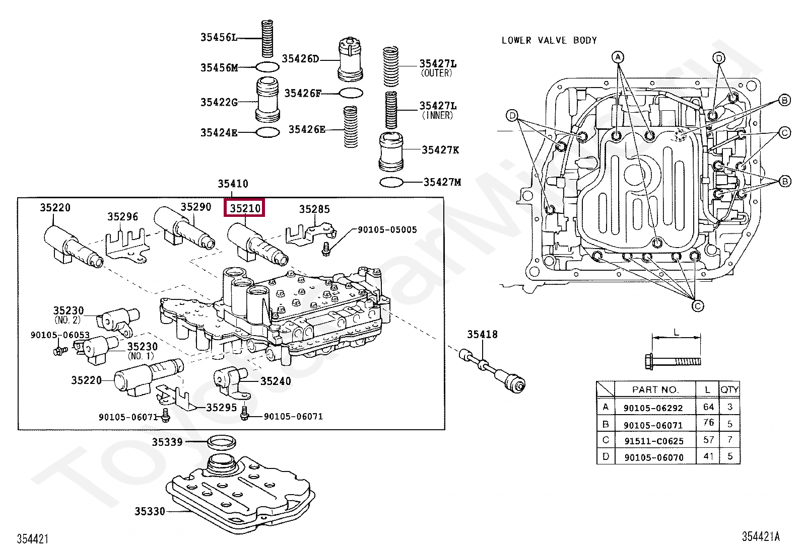 SOLENOID ASSY, CLUTCH CONTROL, NO.1 SOLENOID ASSY, CLUTCH CONTROL, NO.1 3521033020