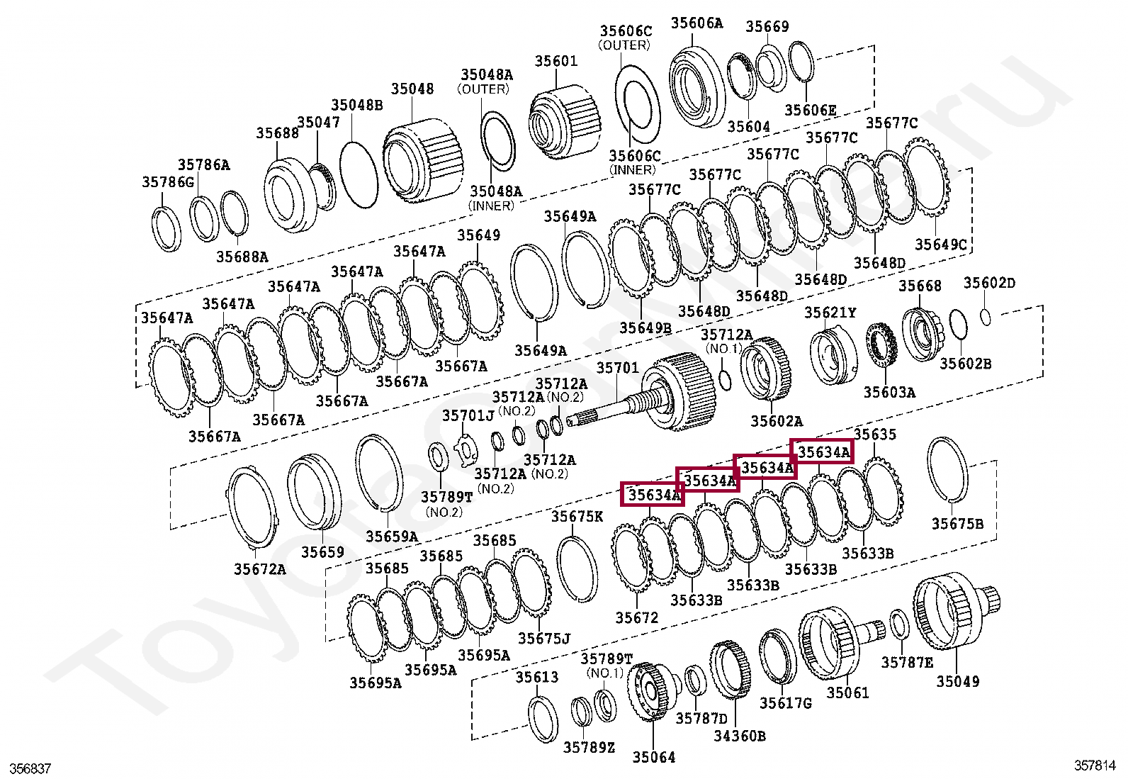 PLATE, CLUTCH (FOR FORWARD MULTIPLE DISC CLUTCH) PLATE, CLUTCH (FOR FORWARD MULTIPLE DISC CLUTCH) 3563450010