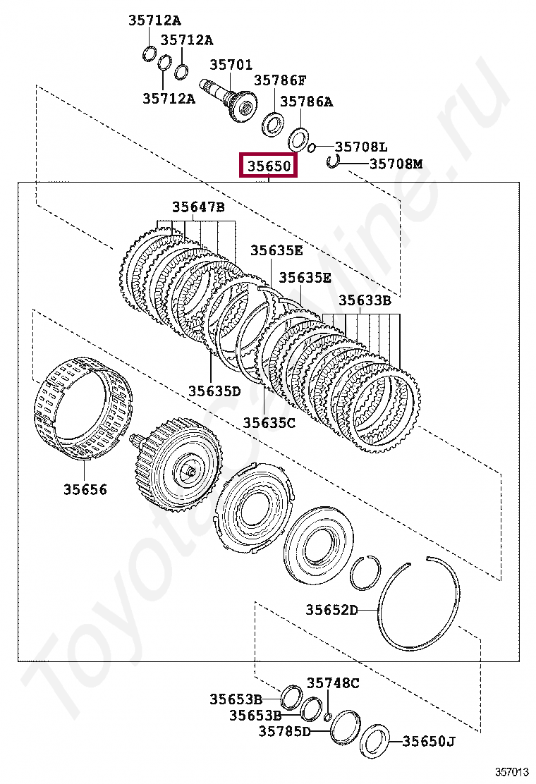 CLUTCH ASSY, REAR MULTIPLE DISC CLUTCH ASSY, REAR MULTIPLE DISC 3565033070