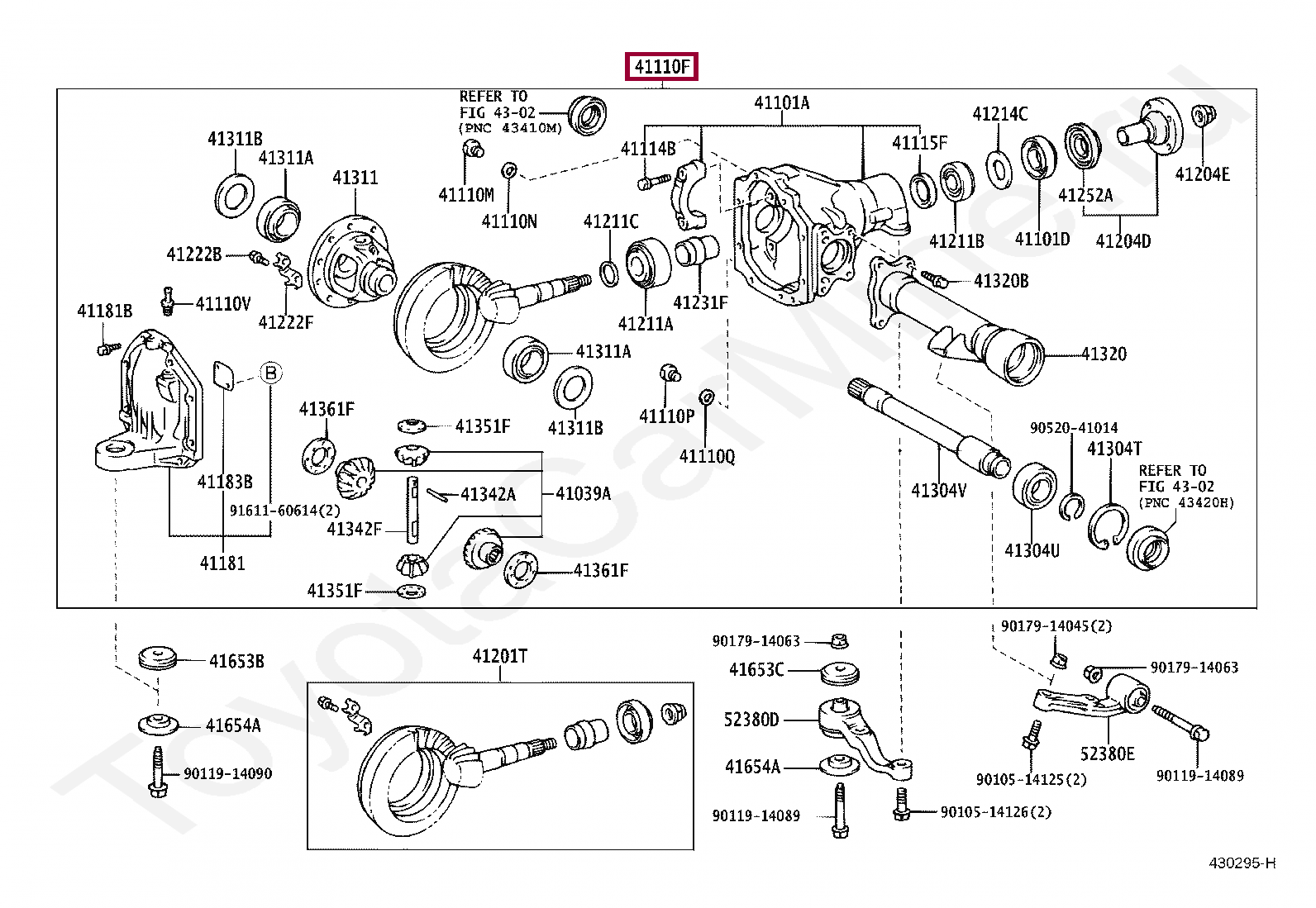 CARRIER ASSY, DIFFERENTIAL, FRONT CARRIER ASSY, DIFFERENTIAL, FRONT 4111060801