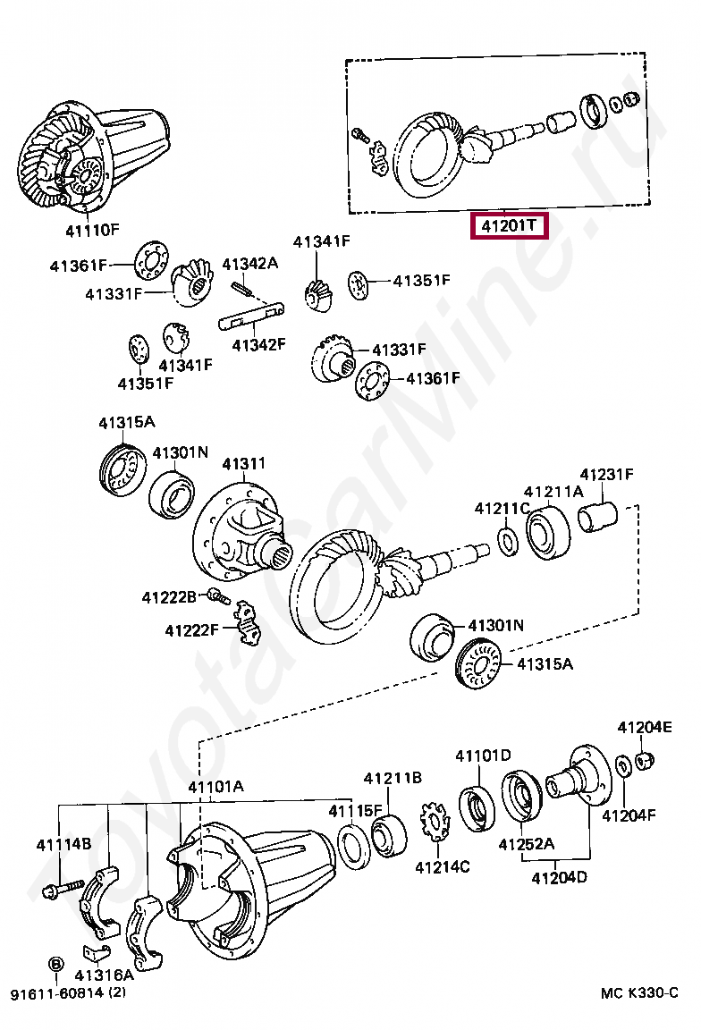 FINAL GEAR KIT, DIFFERENTIAL, FRONT FINAL GEAR KIT, DIFFERENTIAL, FRONT 4120169805