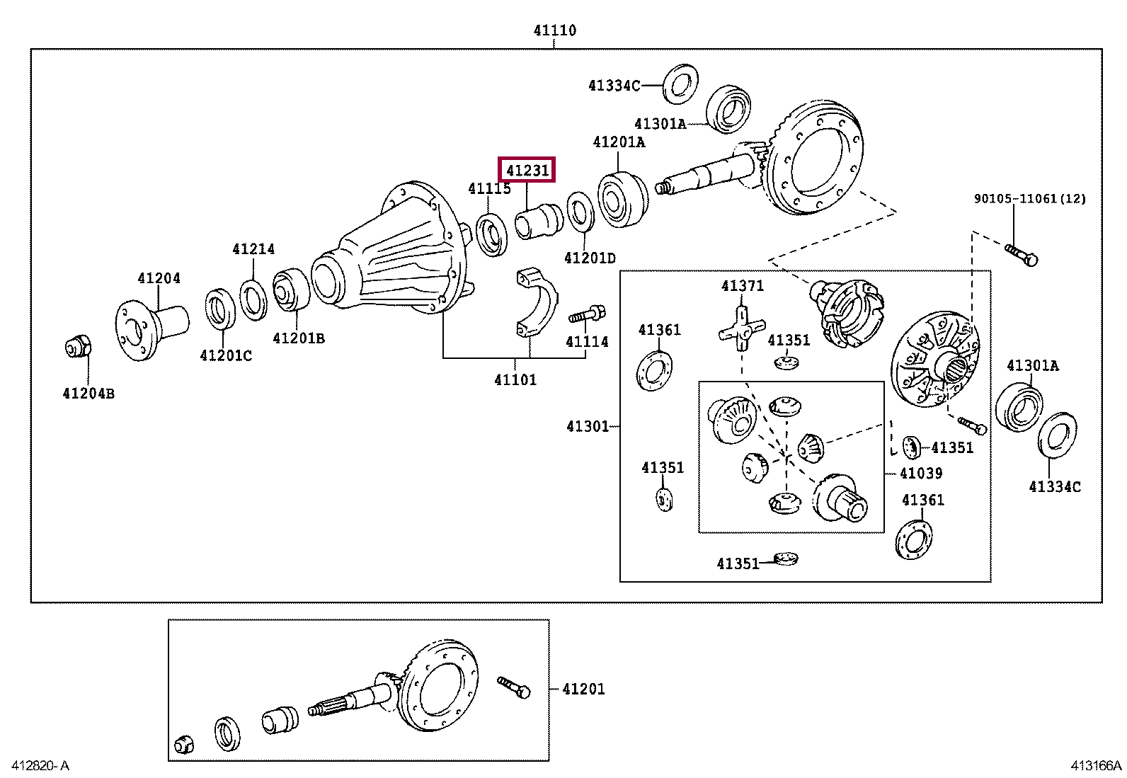 SPACER, REAR DIFFERENTIAL DRIVE PINION BEARING SPACER, REAR DIFFERENTIAL DRIVE PINION BEARING 4123135050