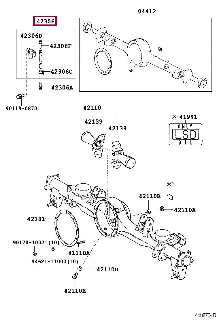 HOSE SUB-ASSY, REAR AXLE BREATHER HOSE SUB-ASSY, REAR AXLE BREATHER 4230660140