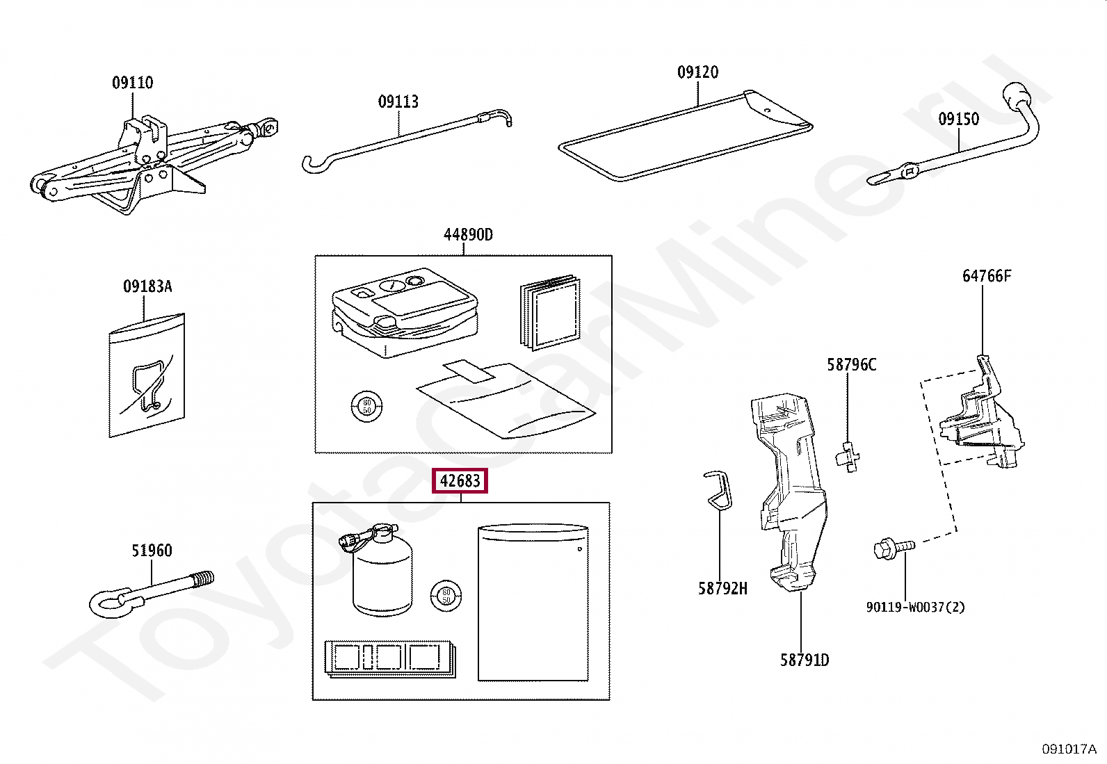 Запчасти Тойота: SEAL, TIRE REPAIR (42606F4041)
