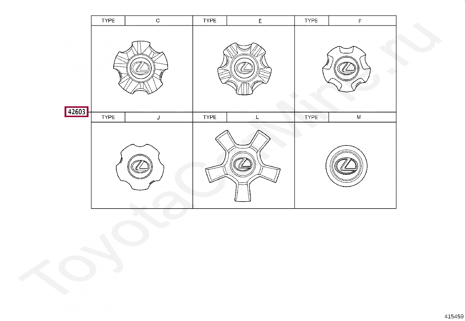 ORNAMENT SUB-ASSY, WHEEL HUB ORNAMENT SUB-ASSY, WHEEL HUB 4260B60380