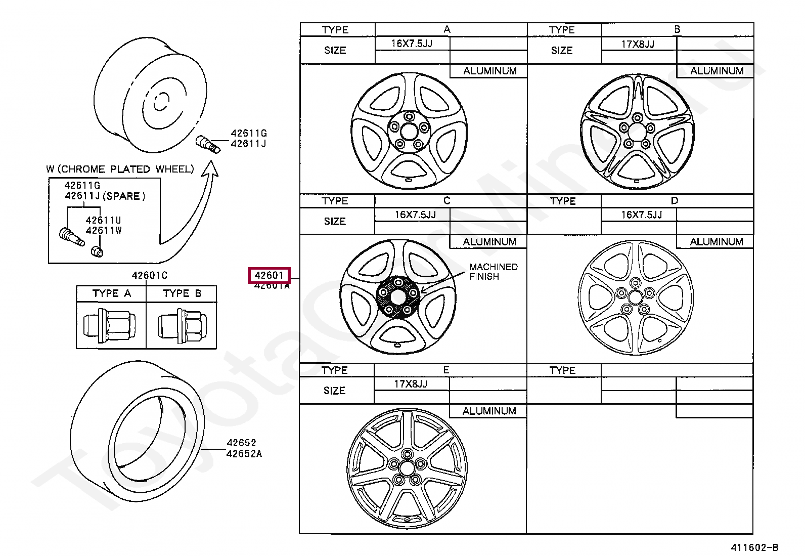 WHEEL, DISC (FOR SPARE) WHEEL, DISC (FOR SPARE) 426113A072