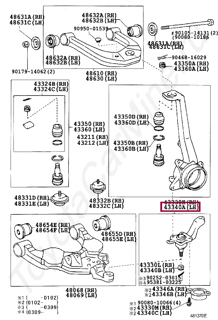 JOINT ASSY, LOWER BALL, FRONT LH JOINT ASSY, LOWER BALL, FRONT LH 4334039356