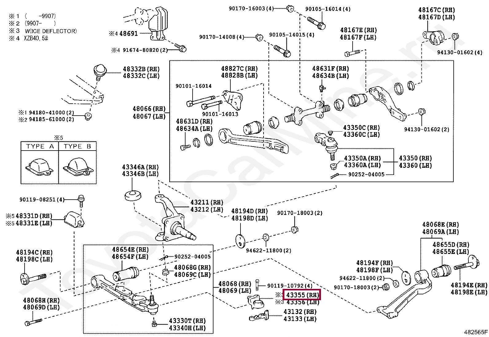 DEFLECTOR, LOWER ARM ICE, LH DEFLECTOR, LOWER ARM ICE, LH 4335536020