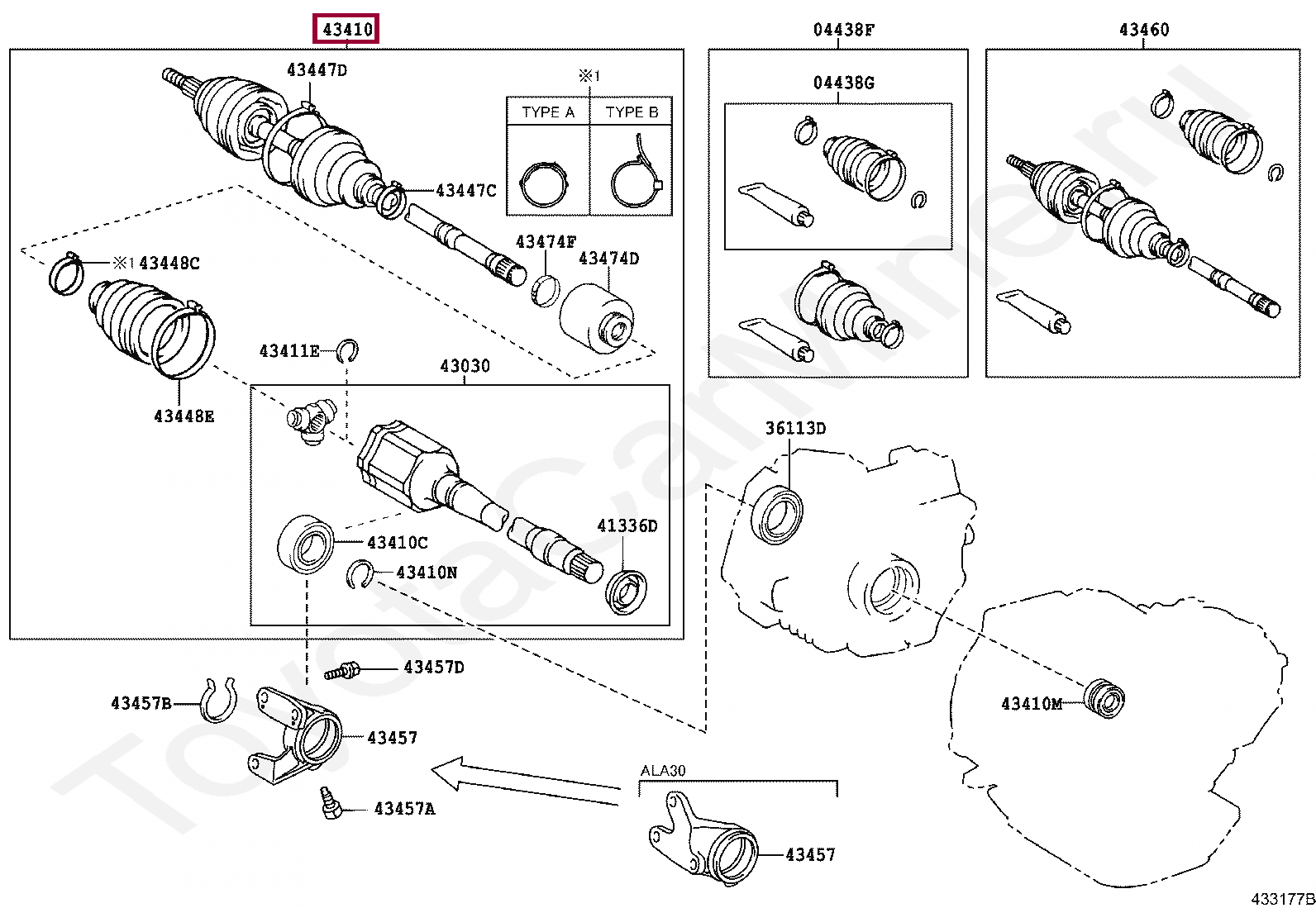 Привод в сборе правый Привод в сборе правый 4341042201
