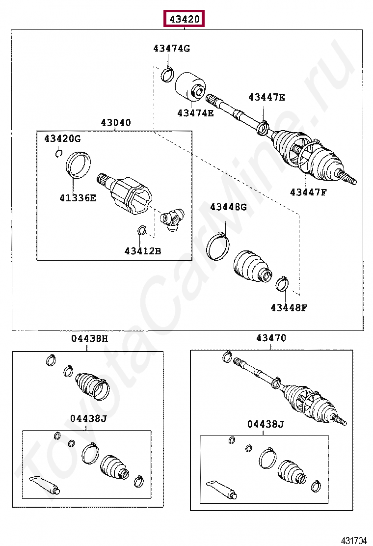 SHAFT ASSY, FRONT DRIVE, LH SHAFT ASSY, FRONT DRIVE, LH 4342006670