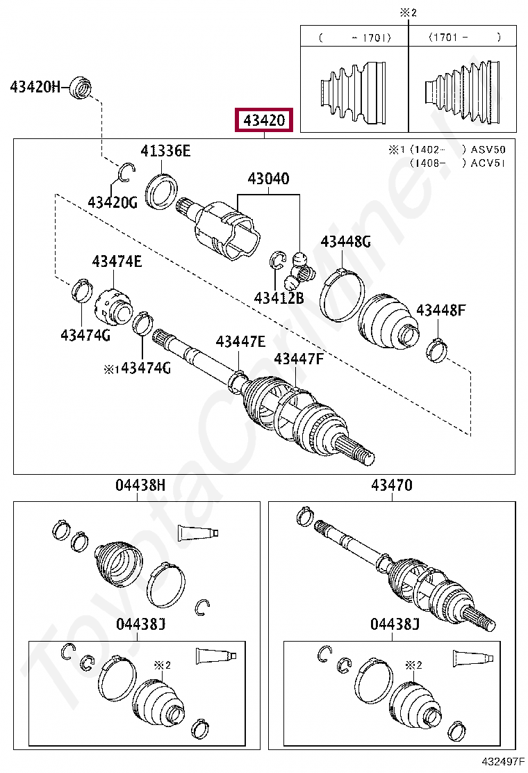 SHAFT ASSY, FRONT DRIVE, LH SHAFT ASSY, FRONT DRIVE, LH 4342006A40