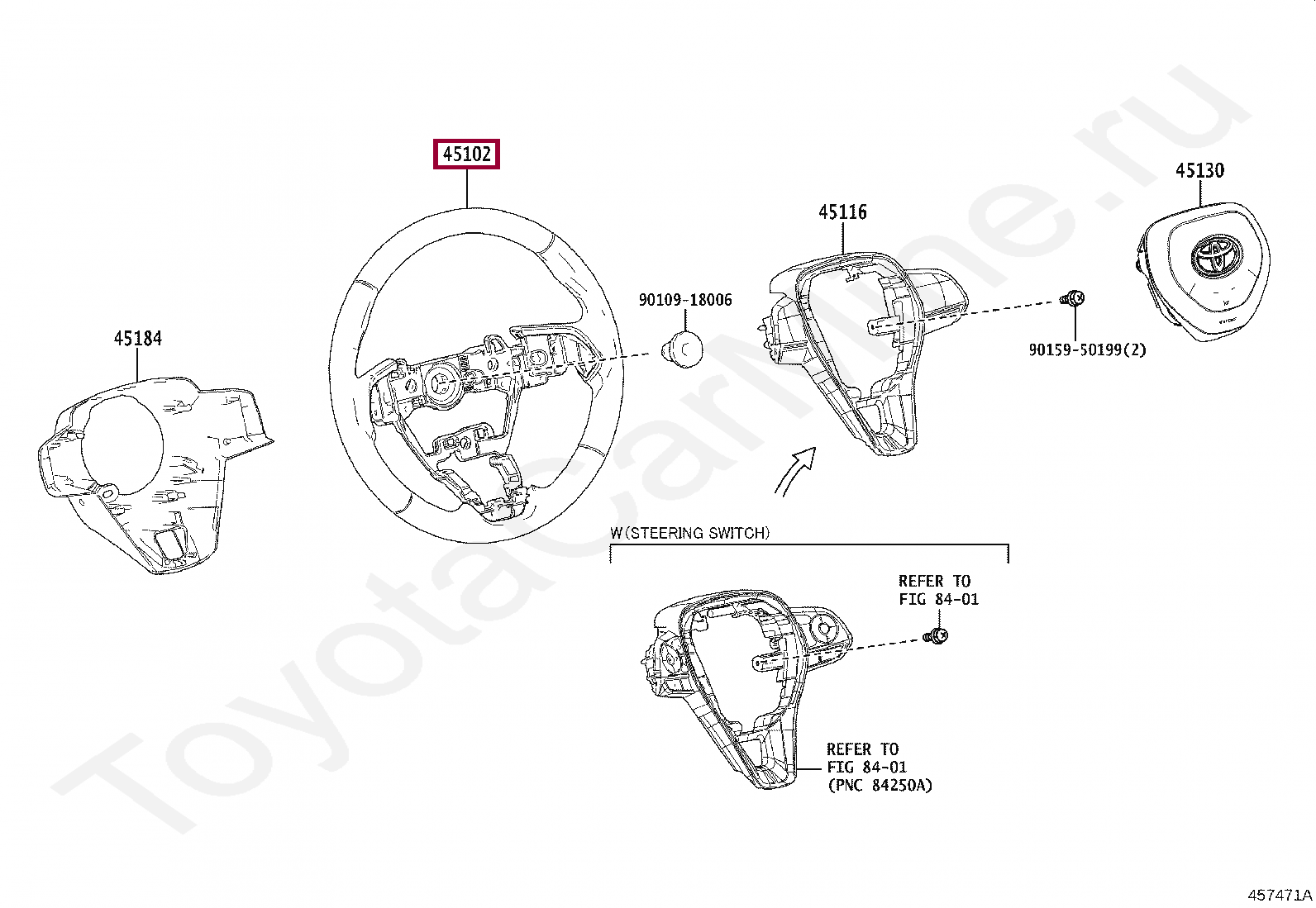 WHEEL SUB-ASSY, STEERING WHEEL SUB-ASSY, STEERING 4510202830C0