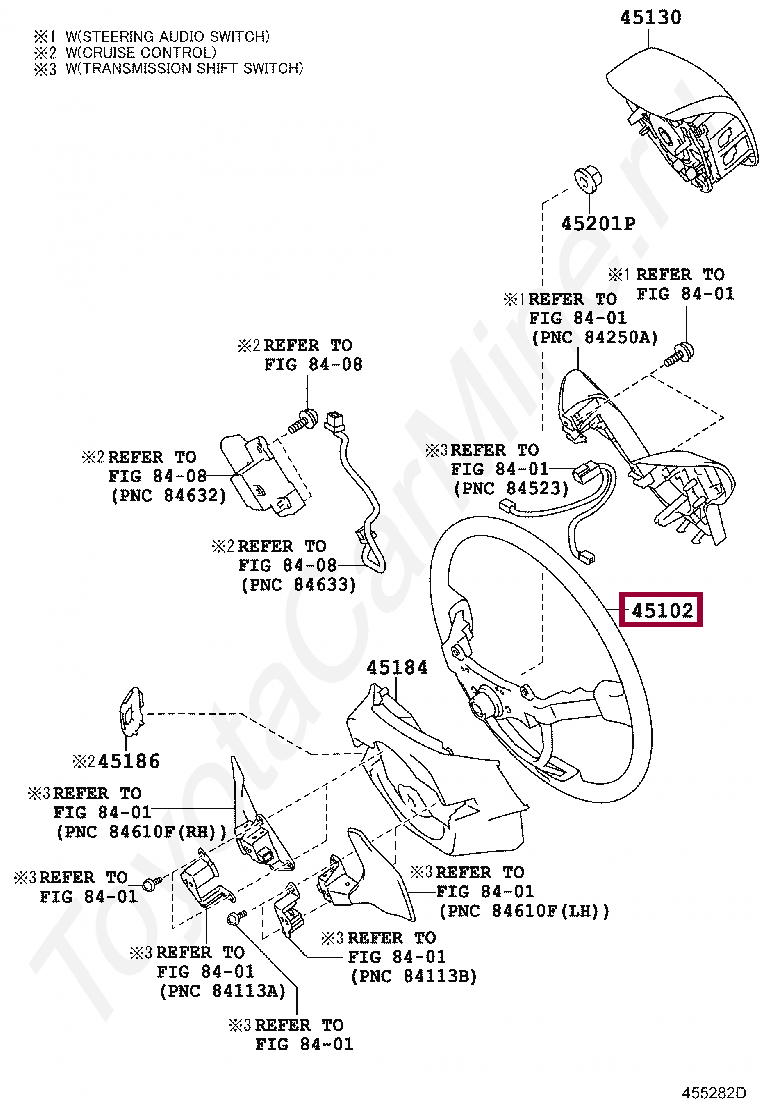 WHEEL SUB-ASSY, STEERING WHEEL SUB-ASSY, STEERING 451020F070B0