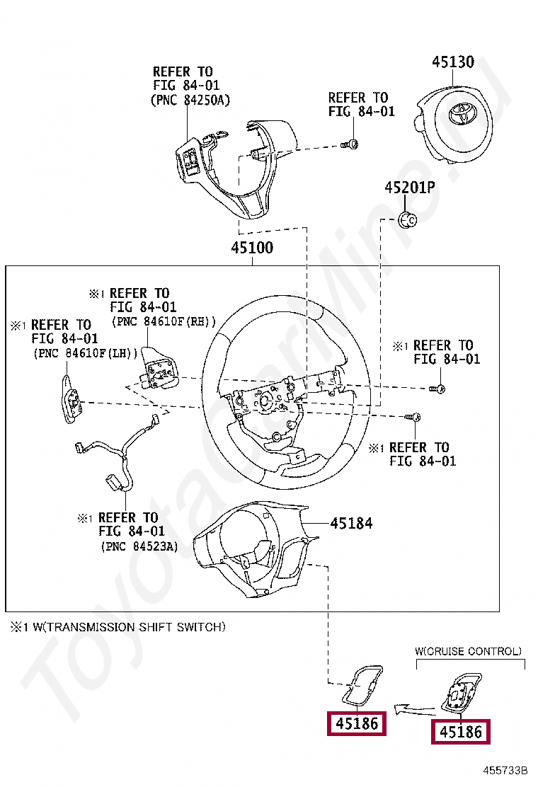 COVER, STEERING WHEEL, LOWER NO.2 COVER, STEERING WHEEL, LOWER NO.2 4518652030C0