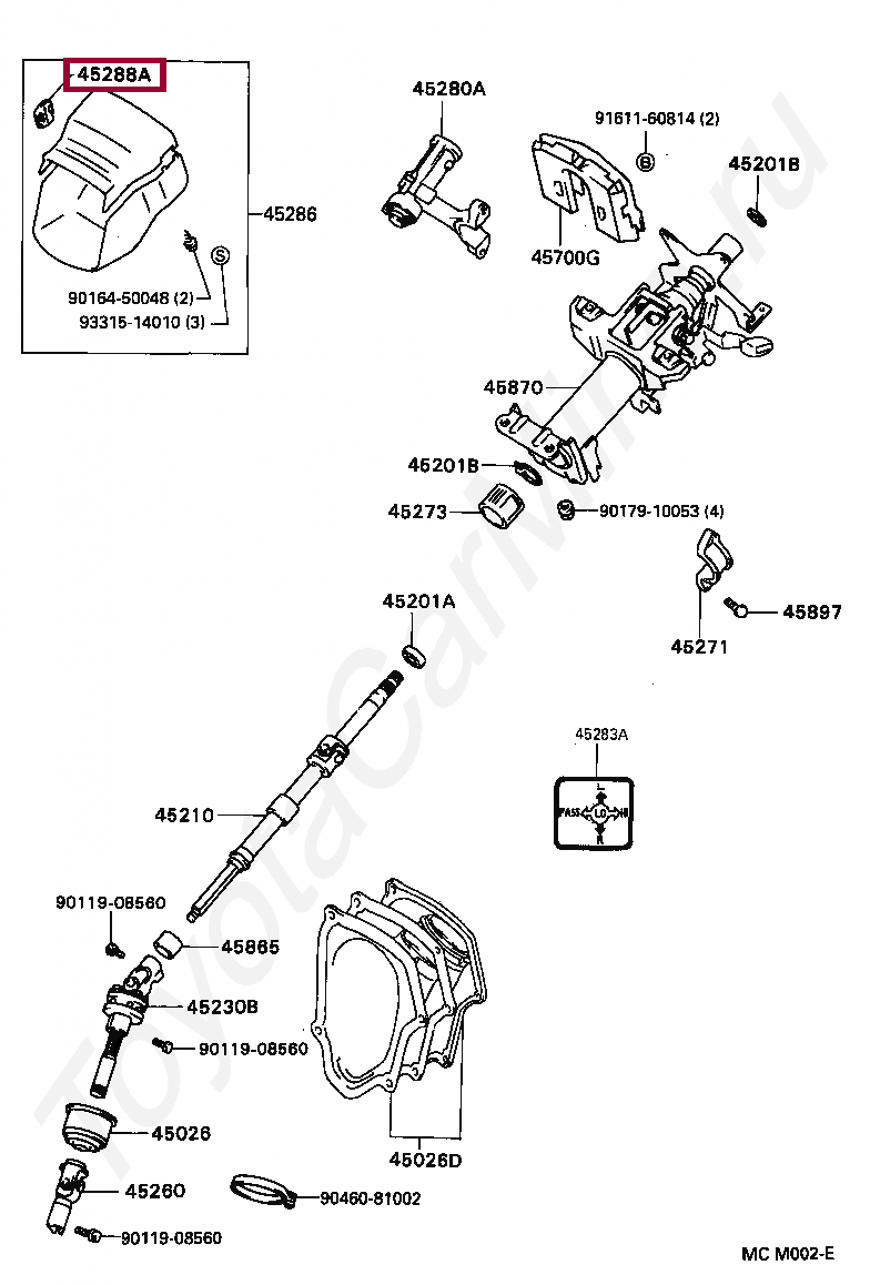 SPACER, COLUMN COVER SPACER, COLUMN COVER 452883301022