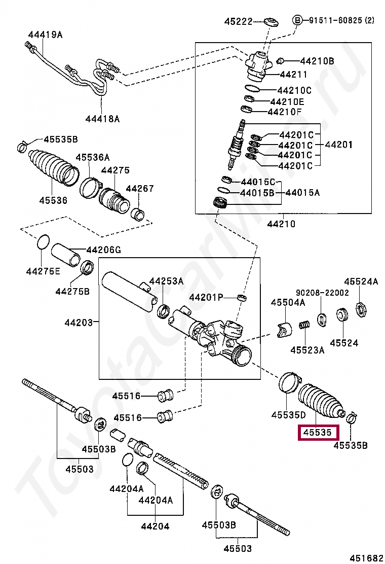 BOOT, STEERING RACK, NO.2 BOOT, STEERING RACK, NO.2 4553530010