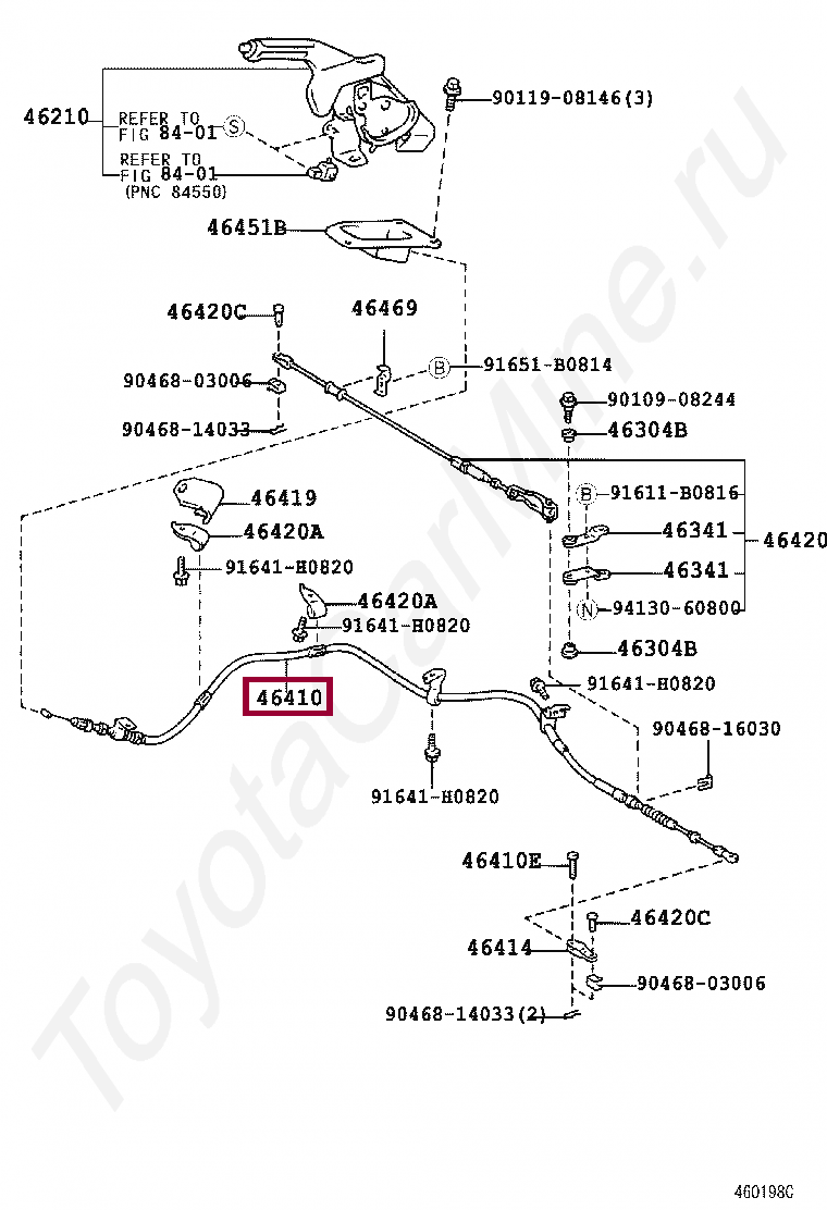 Трос стояночного тормоза Трос стояночного тормоза 4641060711