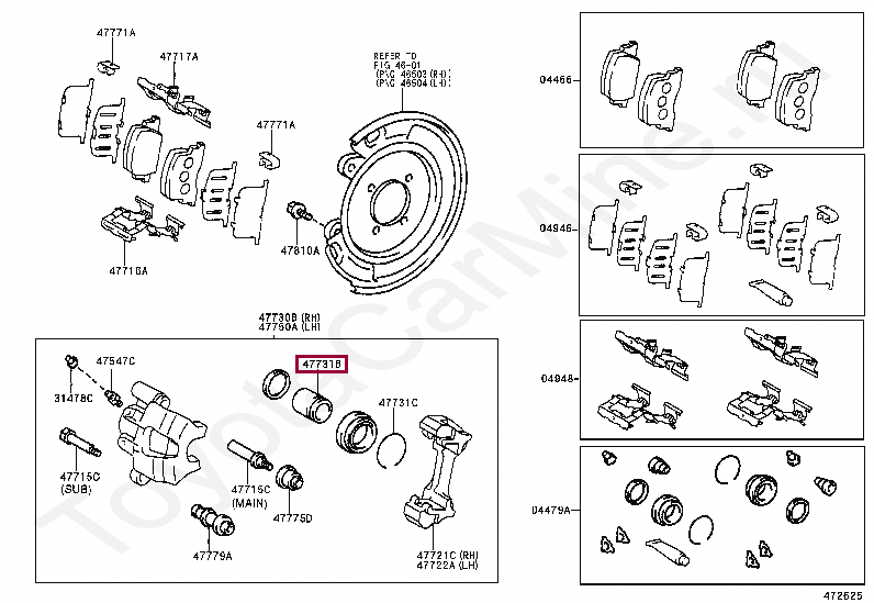 Поршень задний суппорта Поршень задний суппорта 4773148020