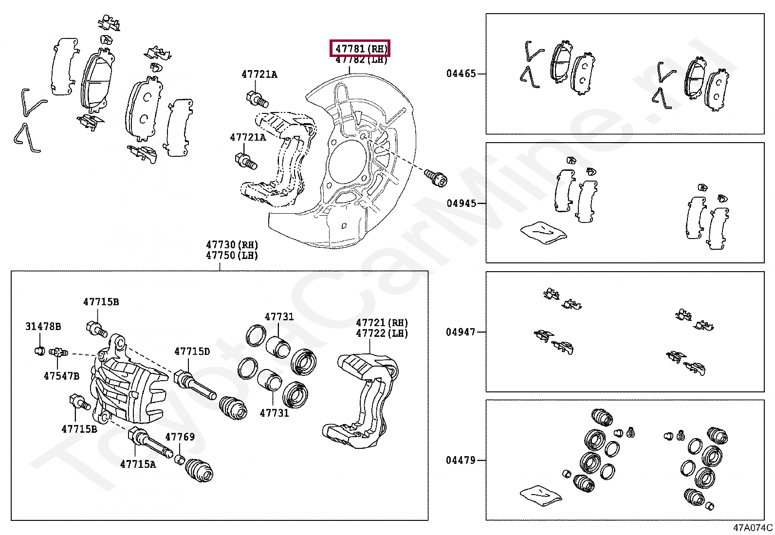 COVER, DISC BRAKE DUST, FRONT RH COVER, DISC BRAKE DUST, FRONT RH 4778148050