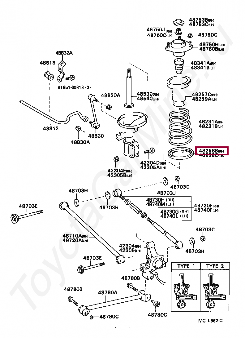 Изолятор пружины зад Изолятор пружины зад 4825832020