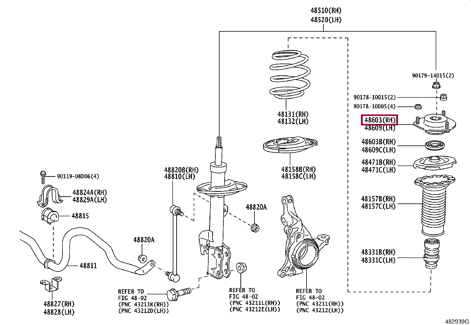 Опора переднего амортизатора Опора переднего амортизатора 4860948060