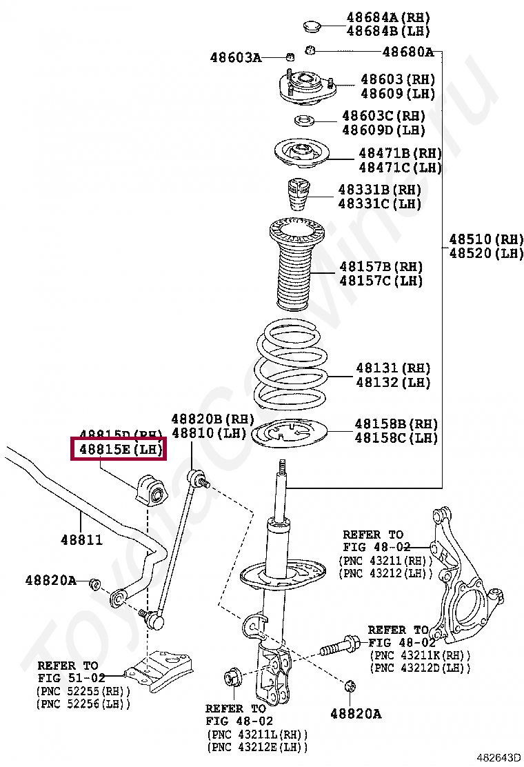 Втулка стабилизатора лев. Втулка стабилизатора лев. 4881502140