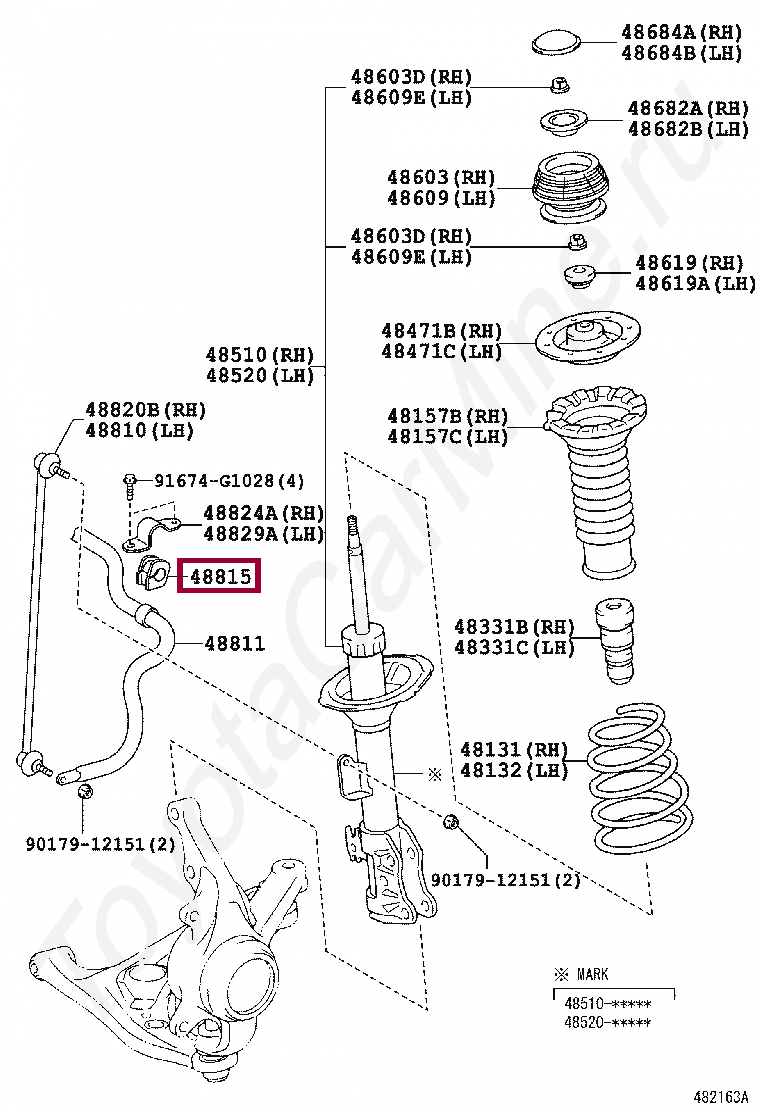 BUSH, FRONT STABILIZER BAR, NO.1 BUSH, FRONT STABILIZER BAR, NO.1 4881552080