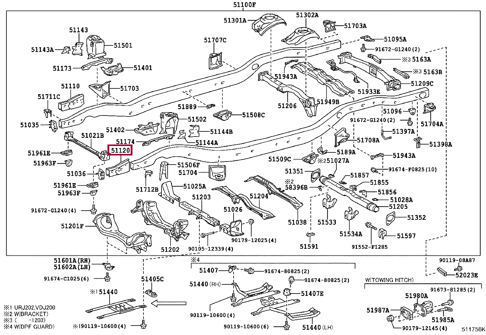 EXTENSION ASSY, SIDE RAIL, LH EXTENSION ASSY, SIDE RAIL, LH 5112060010