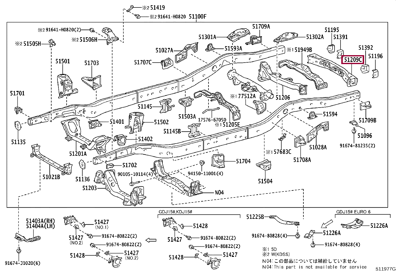 CROSSMEMBER SUB-ASSY, FRAME, REAR CROSSMEMBER SUB-ASSY, FRAME, REAR 5120960220