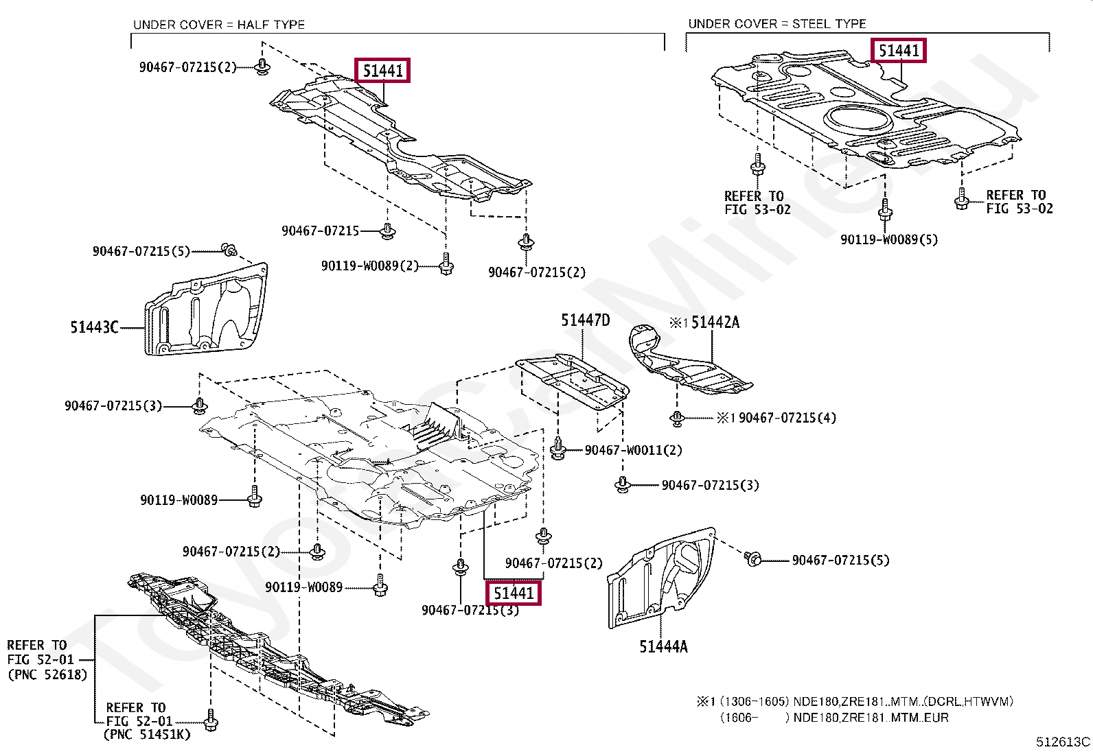 COVER, ENGINE UNDER, NO.1 COVER, ENGINE UNDER, NO.1 5140802050