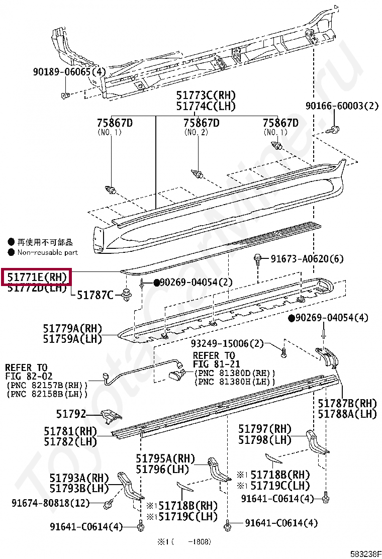 НАКЛАДКА ПОДНОЖКИ НАКЛАДКА ПОДНОЖКИ 517716A120