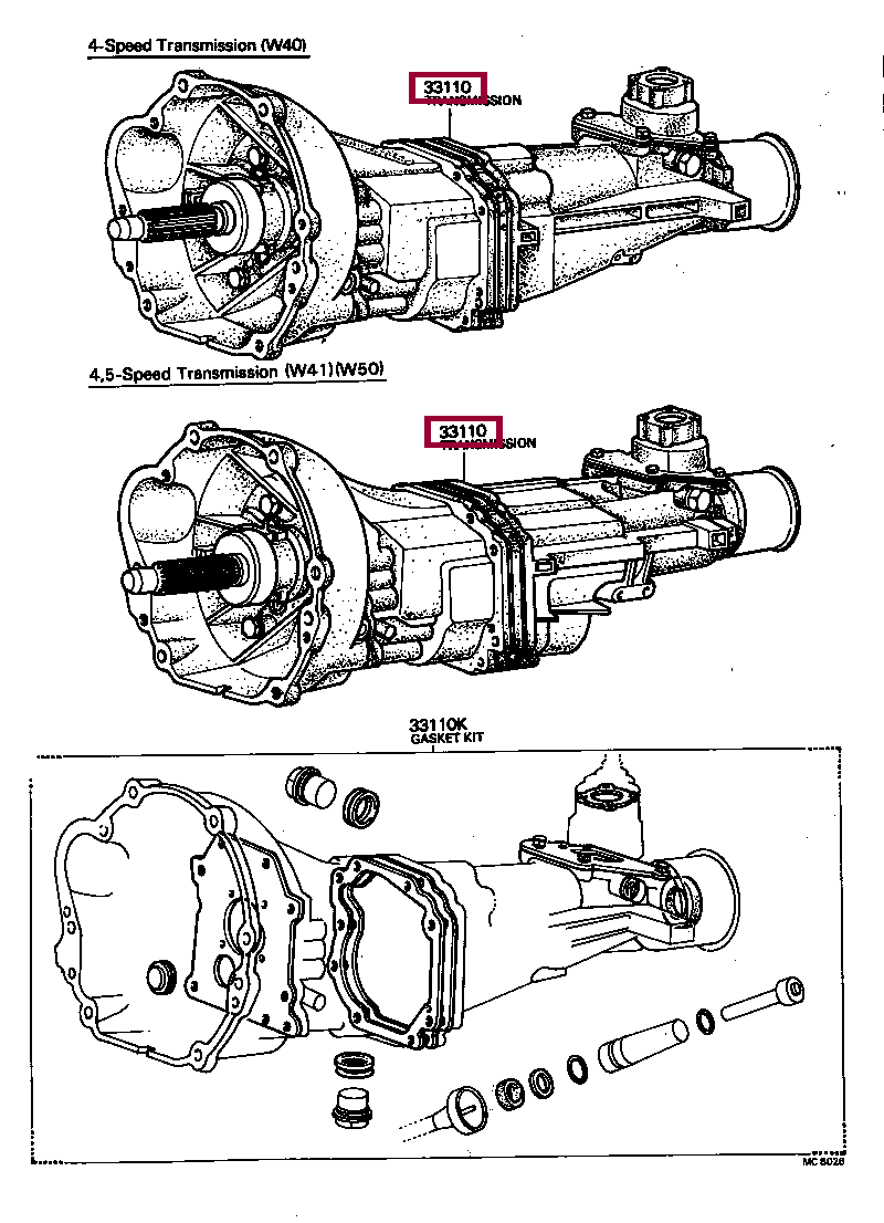 Запчасти Тойота TRANSMISSION ASSY, MANUAL (5203490300)
