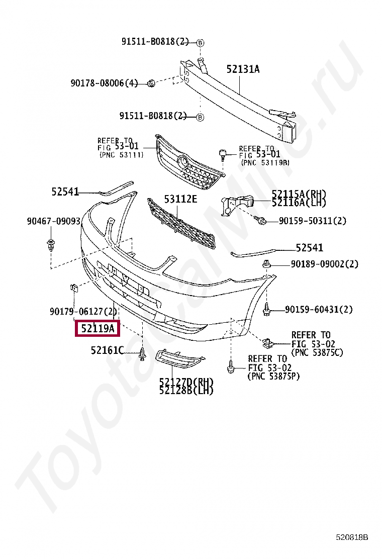COVER, FRONT BUMPER COVER, FRONT BUMPER 5211902942