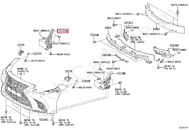 EXTENSION, FRONT BUMPER REINFORCEMENT, RH EXTENSION, FRONT BUMPER REINFORCEMENT, RH 5212550070