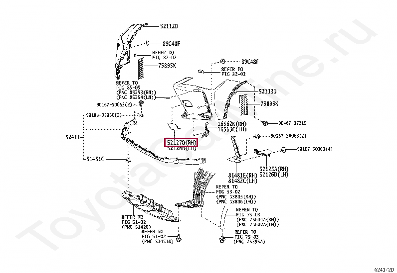 COVER, FRONT BUMPER HOLE, RH COVER, FRONT BUMPER HOLE, RH 5212776907