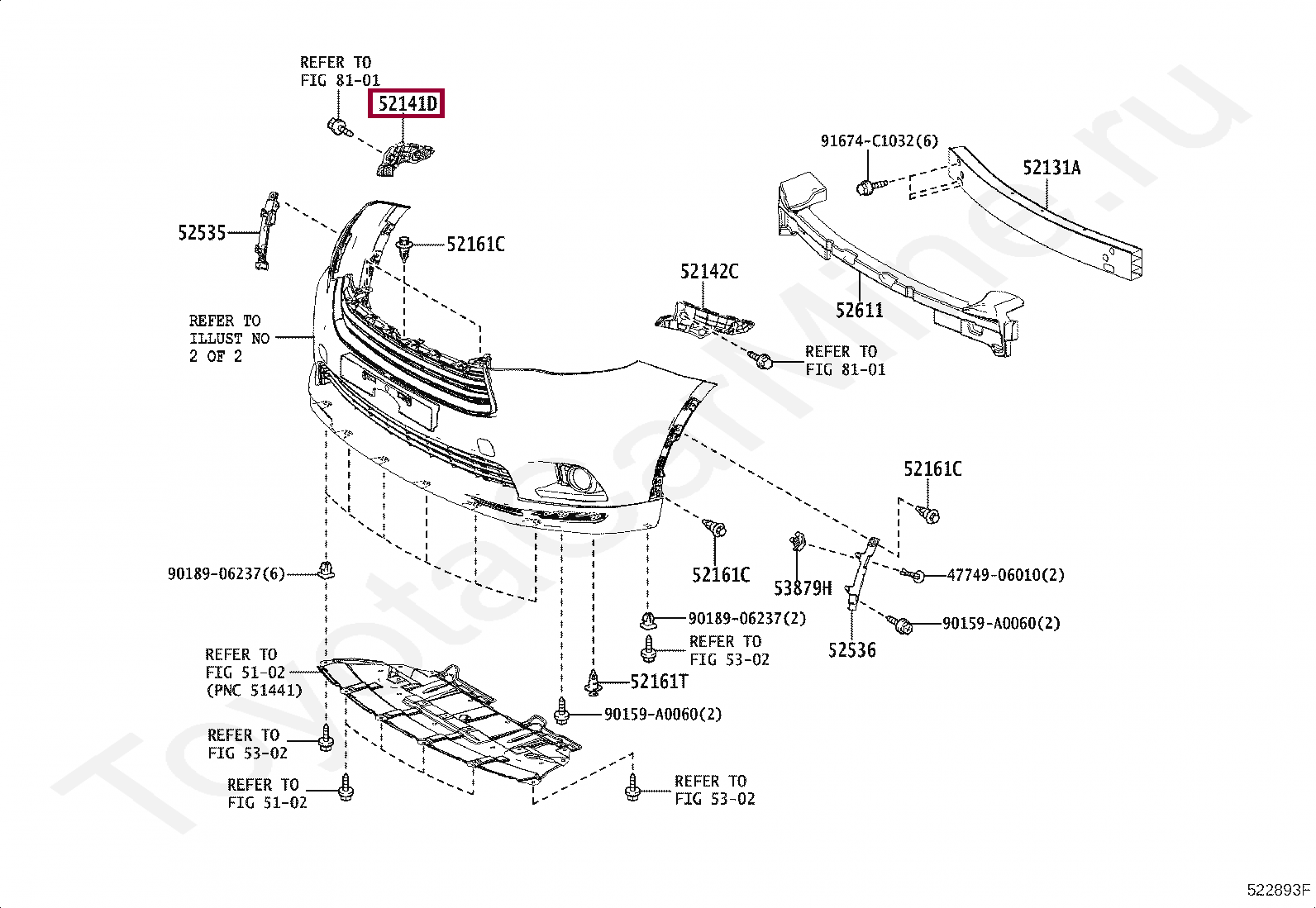 Кроштейн бампера правый Кроштейн бампера правый 521450E060