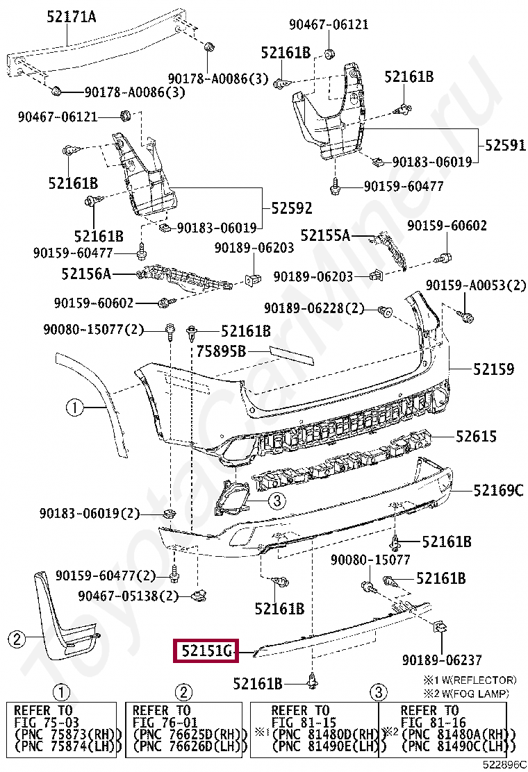 Накладка спойлера заднего бампера Накладка спойлера заднего бампера 521510E040