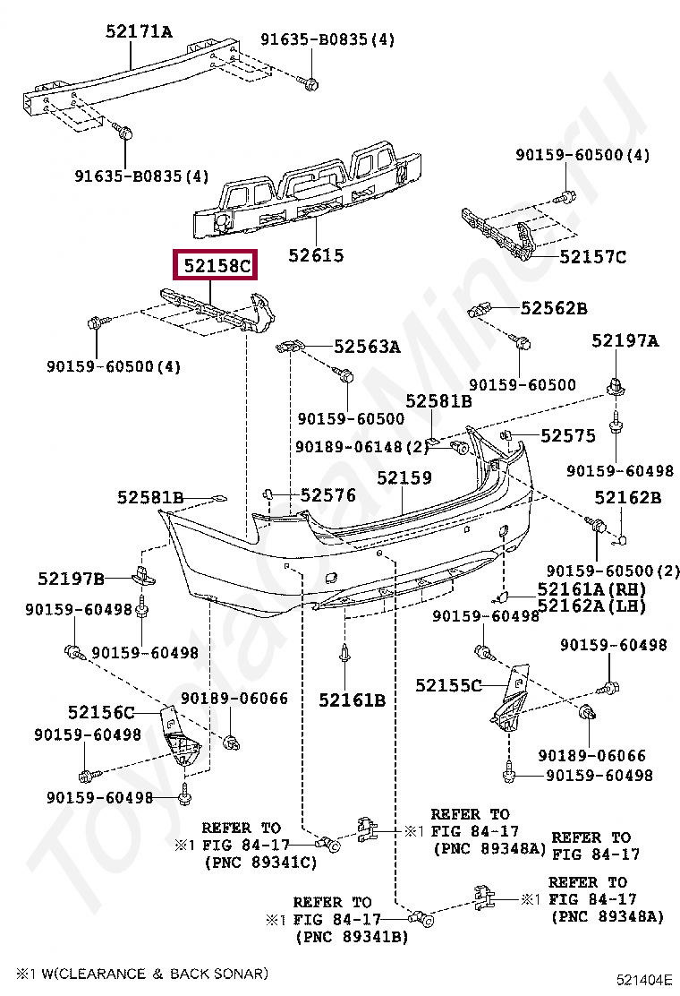 Кронштейн крепления бампера Кронштейн крепления бампера 5215830081